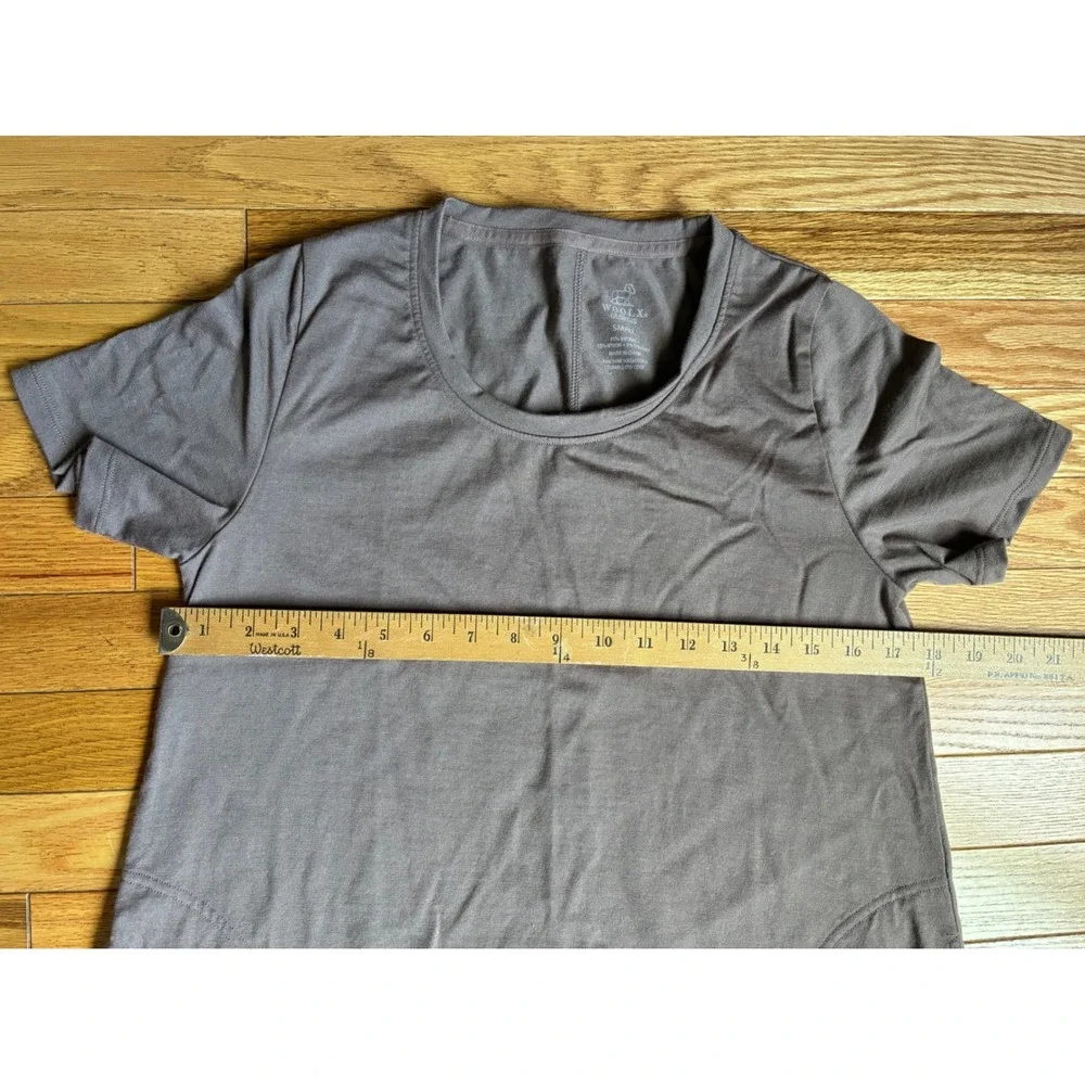 Woolx Georgie Merino Wool Dress Small Gray A-Line Pocket T-Shirt  Hiking Travel